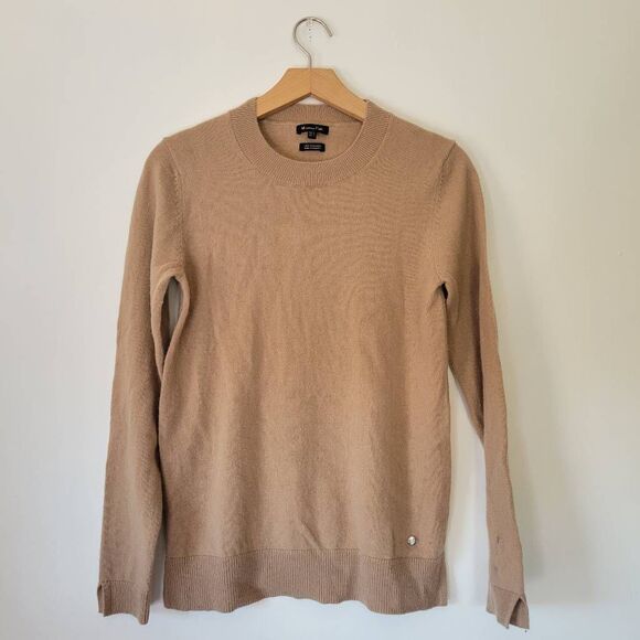 Massimo Dutti 100% Cashmere Tan Sweater Women’s Medium - Picture 1 of 5
